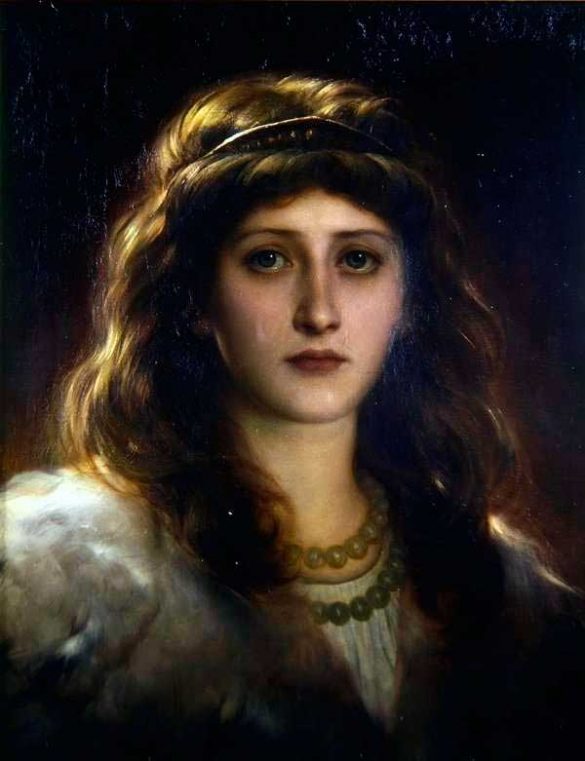 Retrato de uma Dama | Portrait of a Lady | Frank Dicksee