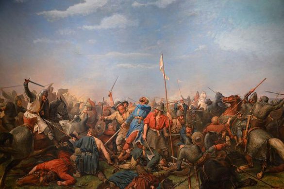 Batalha de Stamford Bridge (1870) | Peter Nicolai Arbo | pintura sobre história nórdica