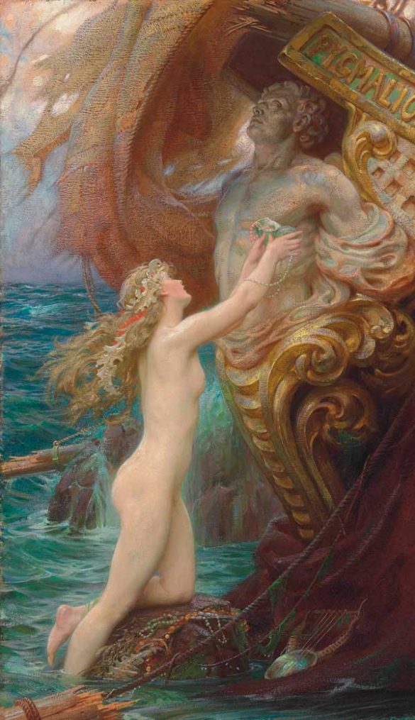 Um Idílio no Fundo do Mar | A Deep Sea Idyll | Herbert James Draper